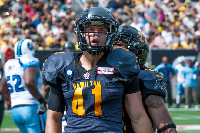 Hamilton takes on Toronto in the Labour Day Classic at the Tim Horton's Field in Hamilton. Hamilton won 13-12.
