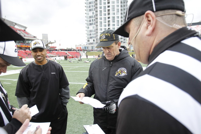 Nov 22, 2015; Ottawa, ON; Ottawa RedBlacks defeat the Hamilton Tiger-Cats 35-28 in the East Final at TD Place Stadium. Photo/mandatory credit John E. Sokolowski