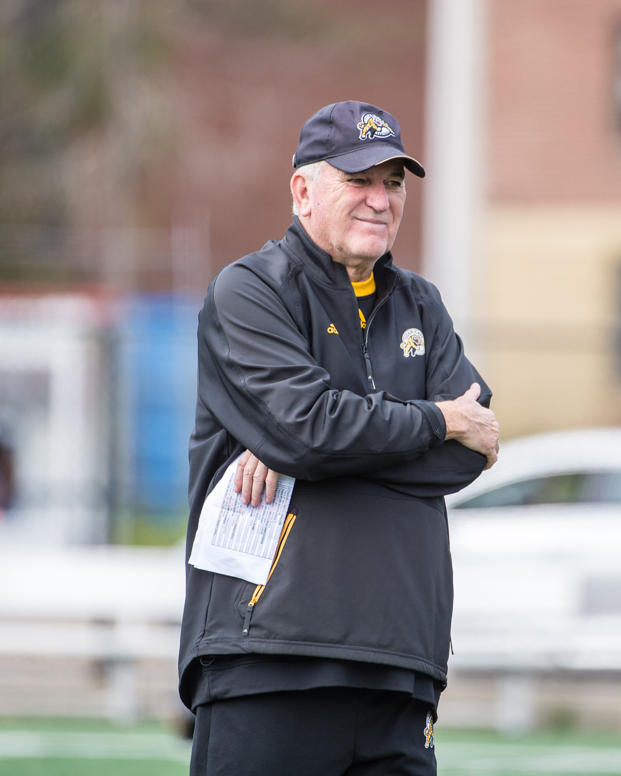 HAMILTON, ON - MAY 20, 2018: 2018 Hamilton Tiger Cats training camp,, (Photo by Ryan McCullough / Hamilton Tiger Cats)